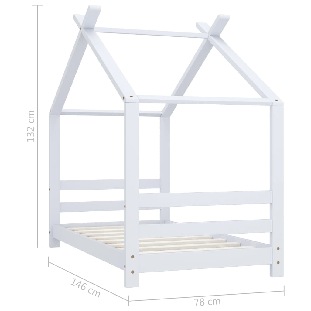   Children's Bed Frame Solid Pine Wood   Children's Bed Frame Solid Pine Wood