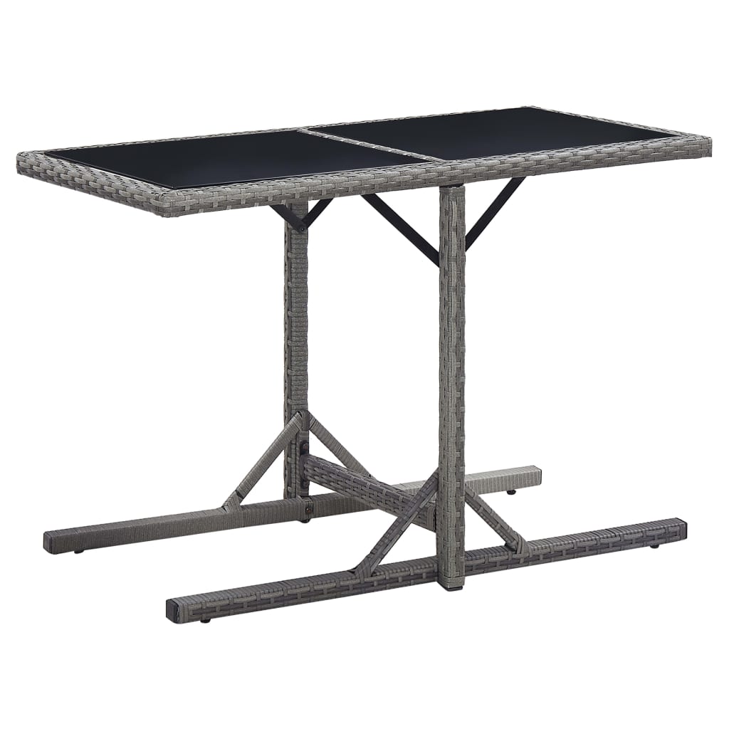 garden table 110×53×72 cm and poly rattan Anthracite - Shop at LoveMi