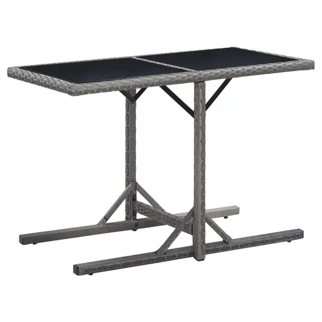 garden table 110×53×72 cm and poly rattan Anthracite - Shop at LoveMi