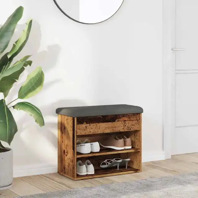 shoe bench 62 x wood material shoe bench 62x Old Wood - Shop at LoveMi