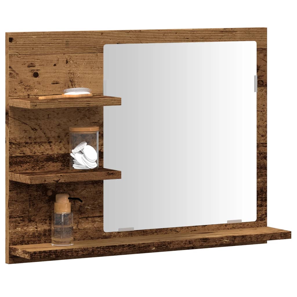 bathroom mirror 60x10, wood based material Old Wood - Shop at LoveMi