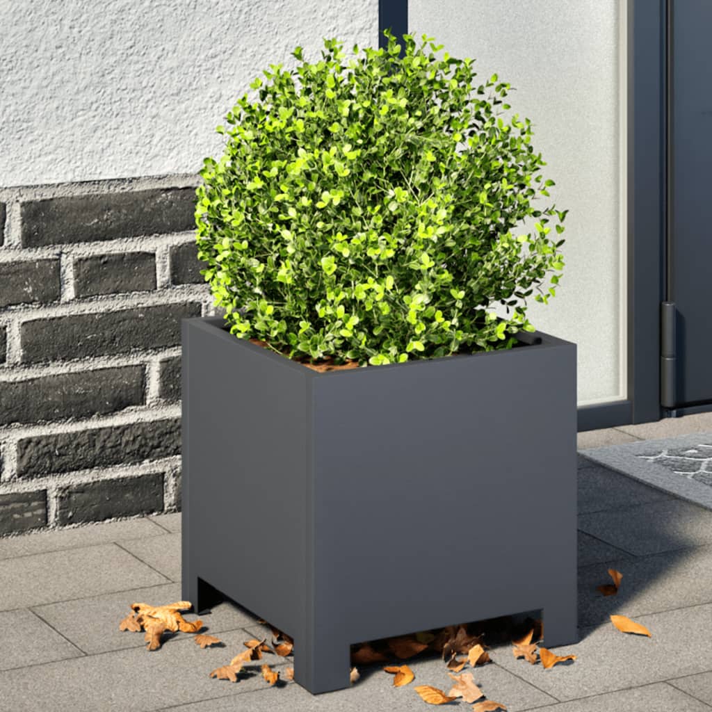   plant pots, 2 pieces, anthracite, 30x30x30 cm