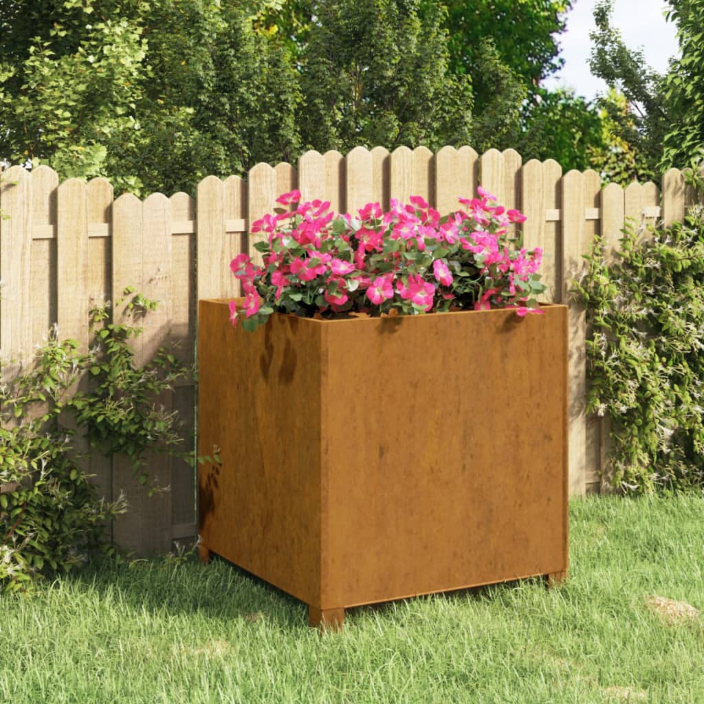   Plant Pot with Legs Rusty 49x Corten Steel