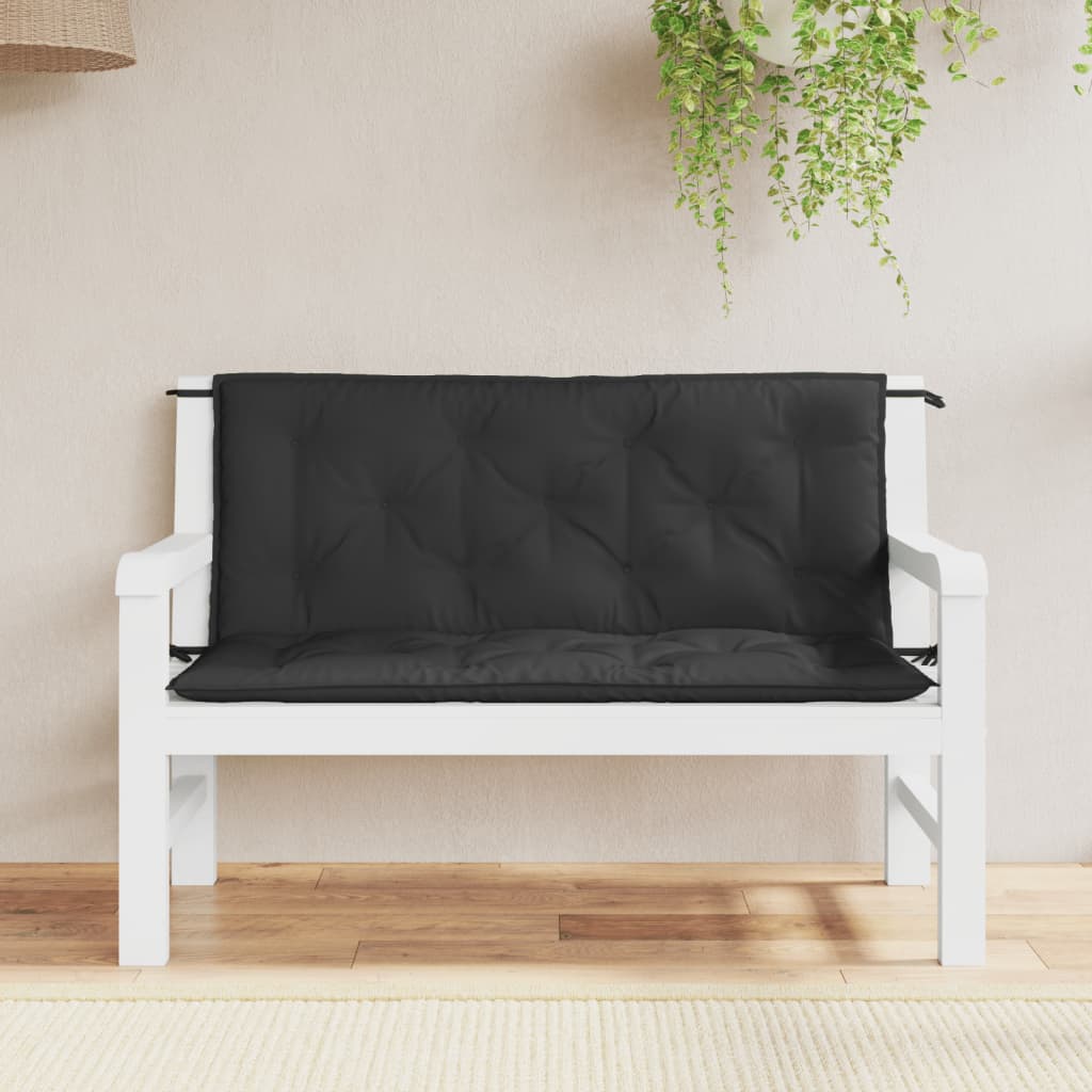 Garden Bench Cushions, ., Anthracite, Oxford Fabric Black - Shop at LoveMi