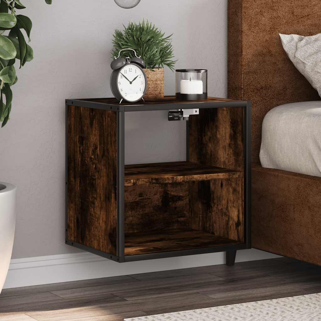 Wall Mounted Nightstands, ., Smoked Oak, 40x31x39.5 cm Smoked Oak - Shop at LoveMi