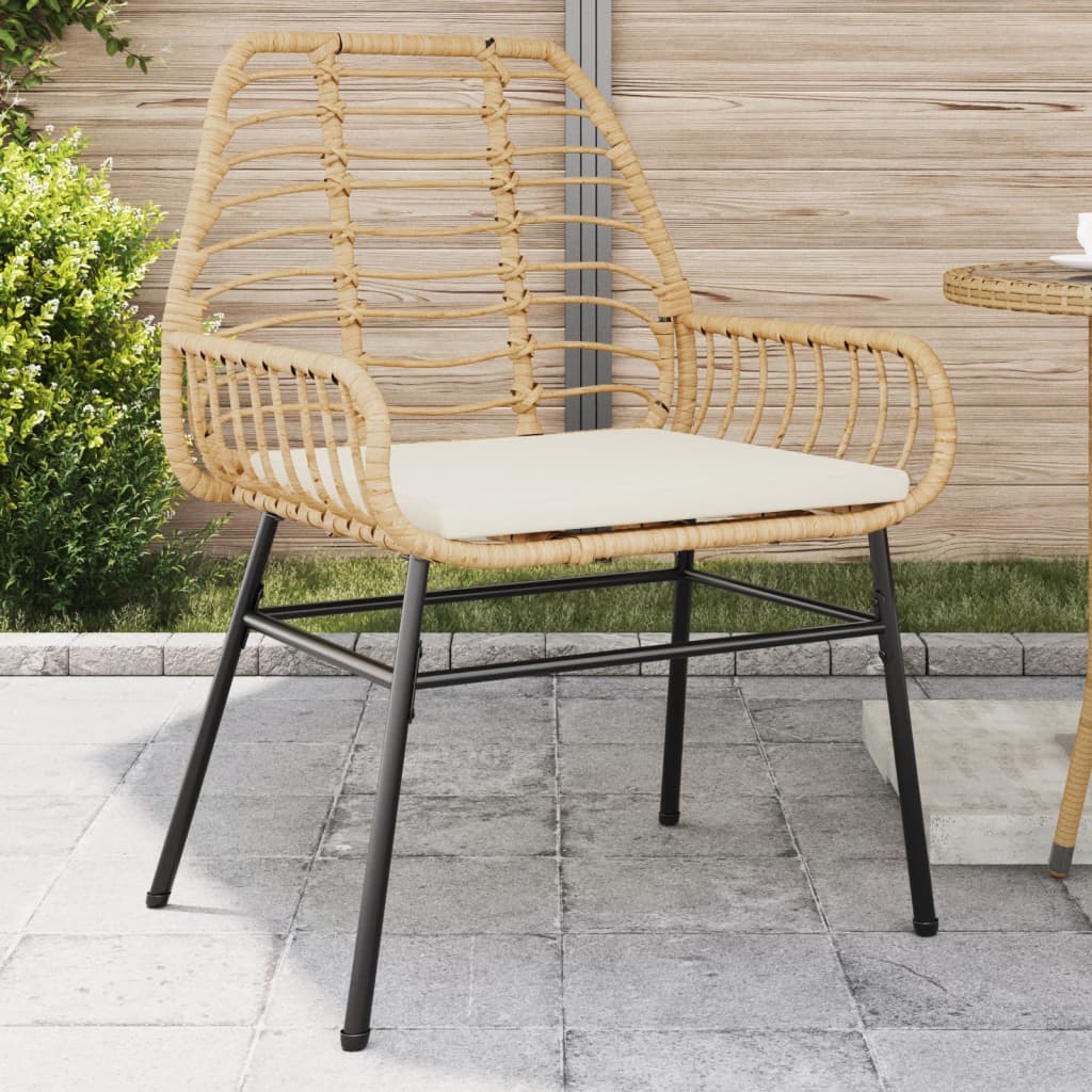 Garden Chairs . with Cushions Poly Rattan Brown - Shop at LoveMi
