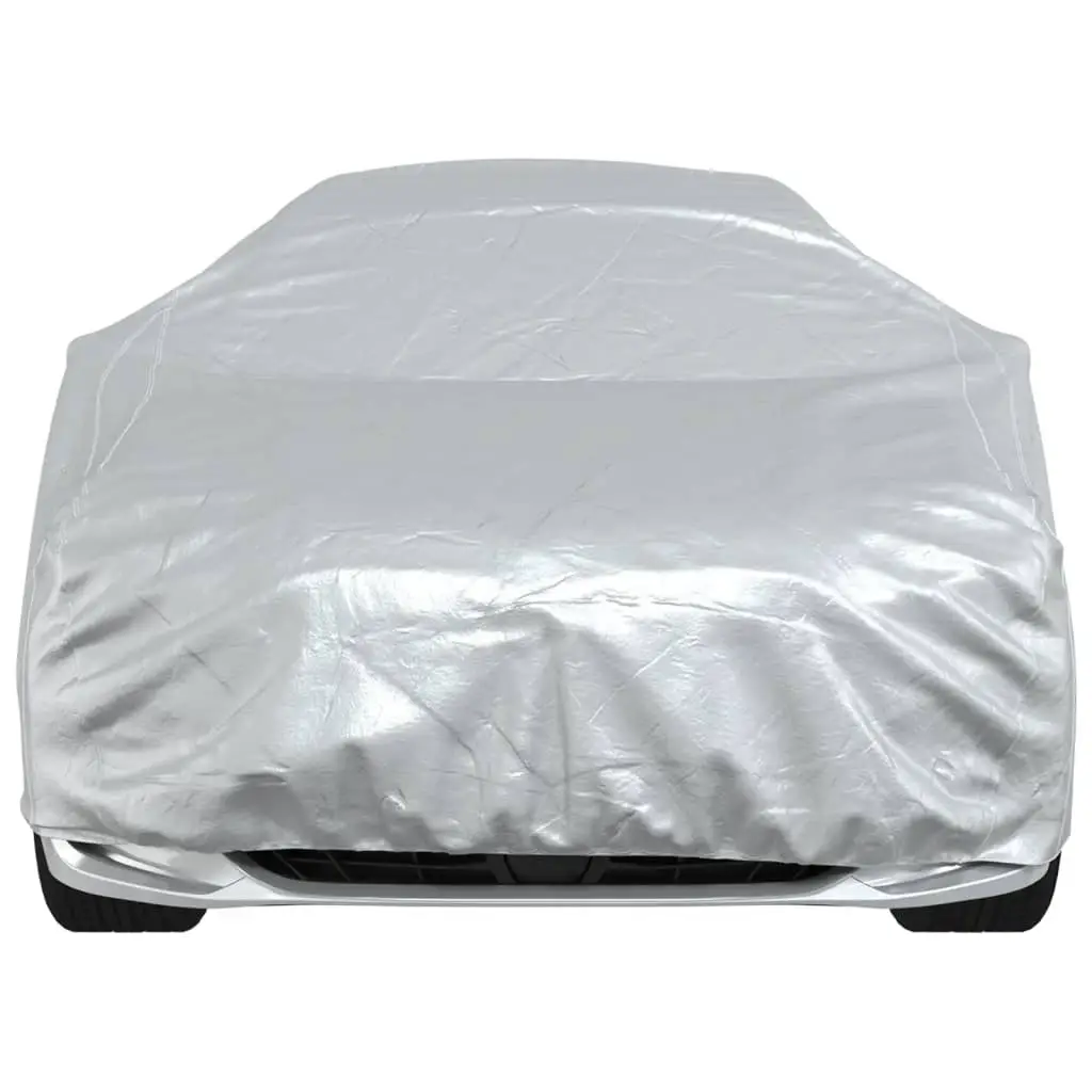 Car Cover Sedan Buckle Straps Full Silver XXL PEVA