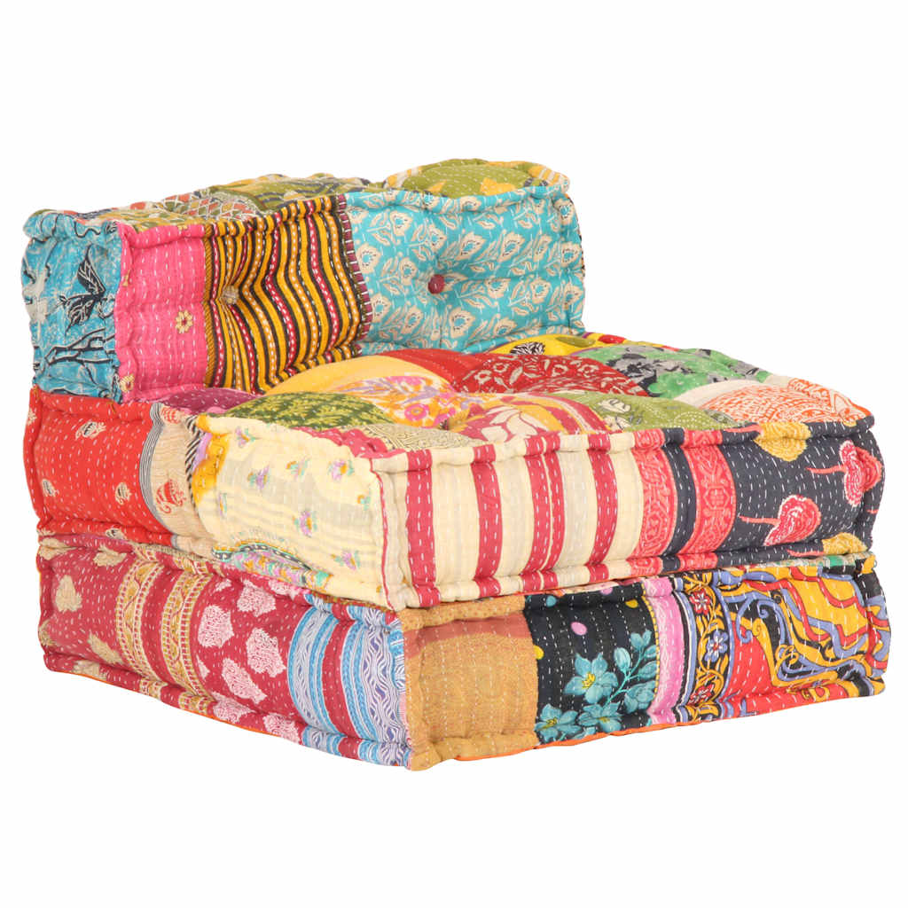   Modular Pouf Patchwork   Modular Pouf with