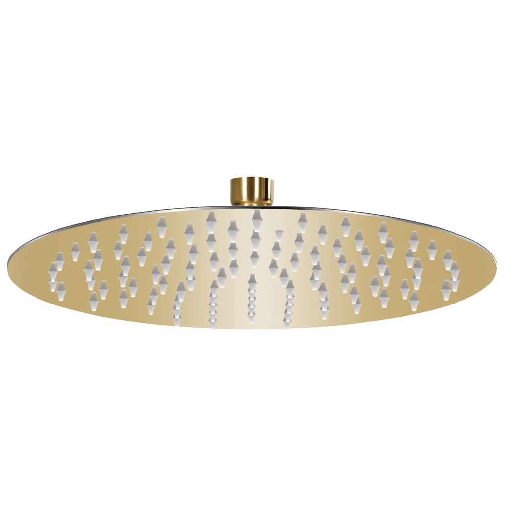 Rain Shower Head Stainless Steel 20 cm Round Rain Shower Head Gold - Shop at LoveMi