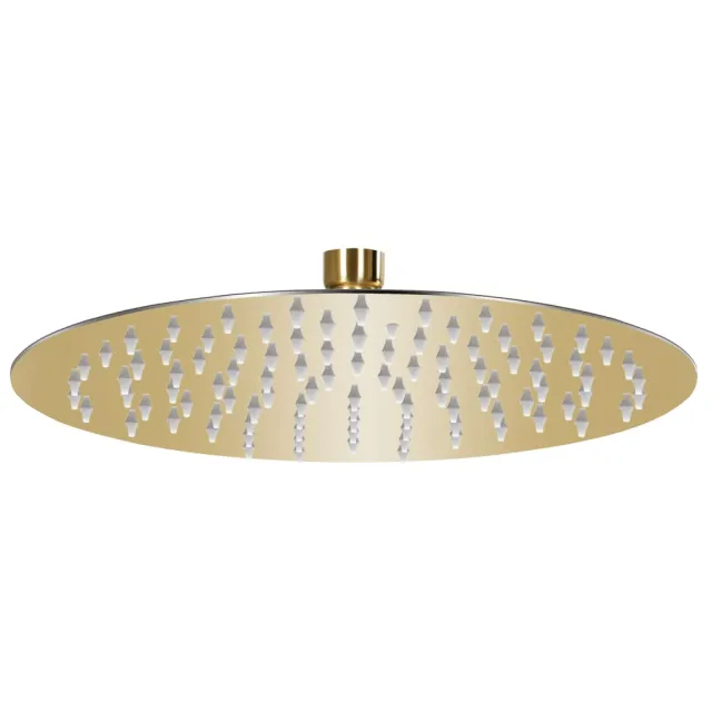 Rain Shower Head Stainless Steel 20 cm Round Rain Shower Head Gold - Shop at LoveMi