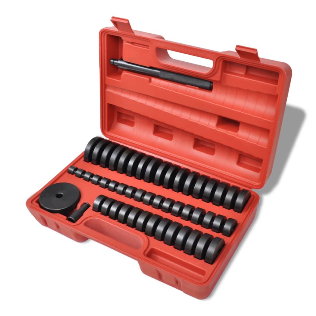 Mounting discs, pressure piece, 52-piece drive set, bearings