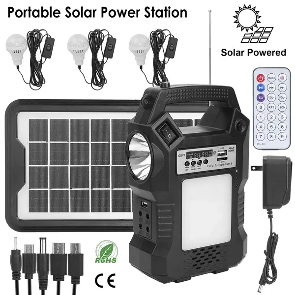 Portable Solar Power Station Rechargeable Backup Bank