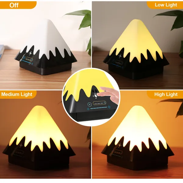 Touch Control Night Light 8-Color Change 6 Level Dimmable Light Brightness Table Lamp Portable Timer Lamp
