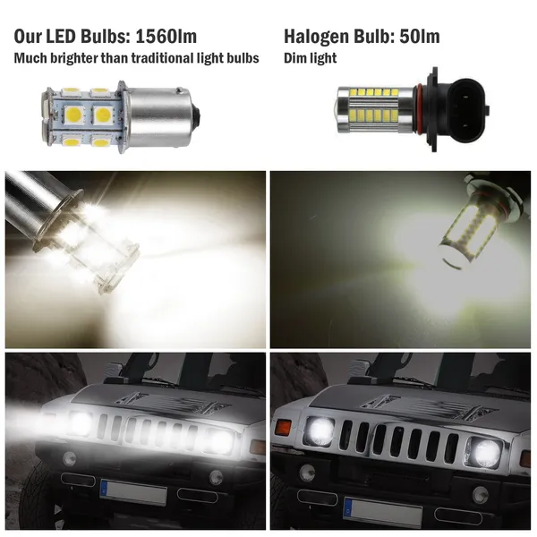 20Pcs 12V Car Light Bulbs 4500K 14MM Aluminum Alloy Turn Signal Light