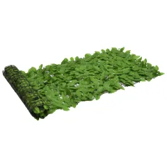 Balcony Privacy Screen with Green Leaves Balcony Privacy Screen with - Dark Green - View 1