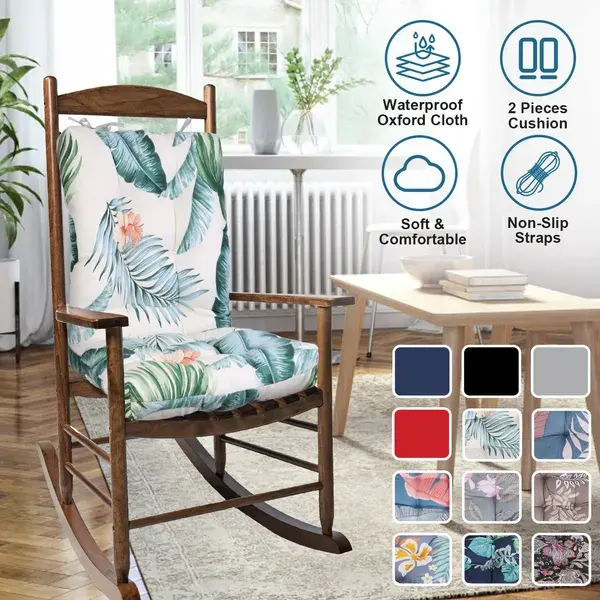 Waterproof Rocking Chair Cushion Upper And Lower