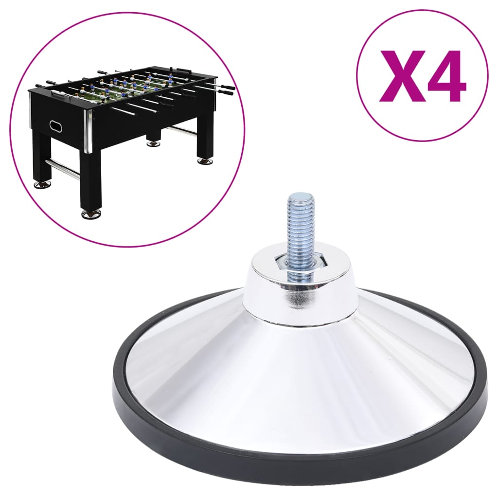 Table Football Feet, 4 pcs., Chrome Plated, M10