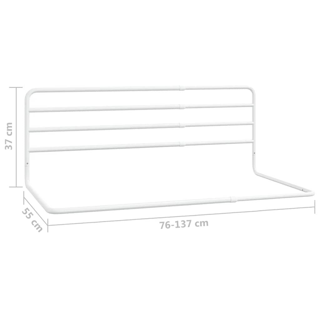   Toddler Bed Guard Rail White (76-137) x 55 cm Iron