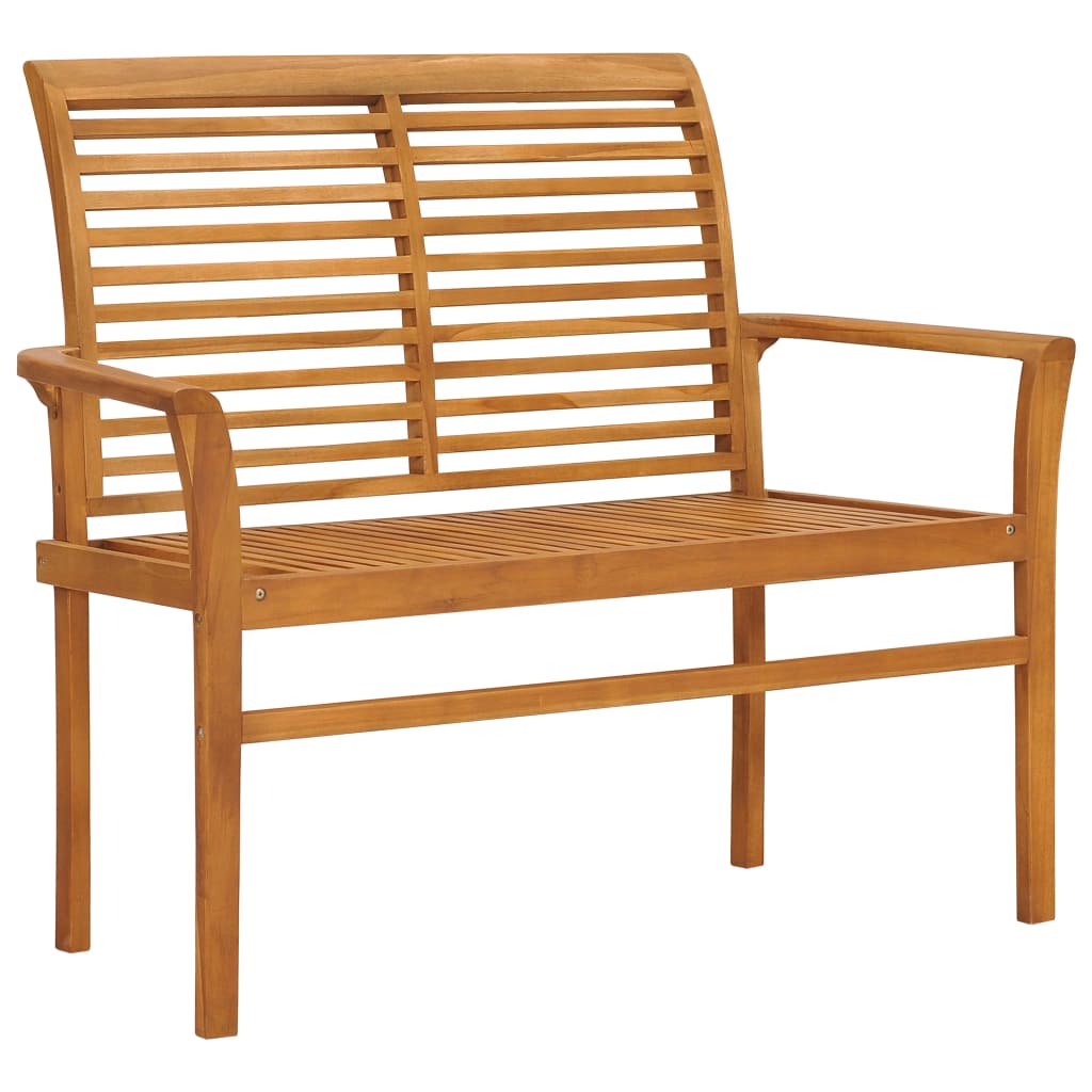 Garden Bench 112 cm Solid Teak Wood Default - Shop at LoveMi