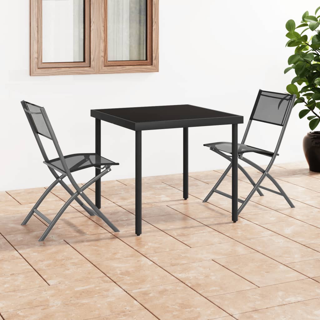 Folding Garden Chairs, . and Textilene Gray - Shop at LoveMi