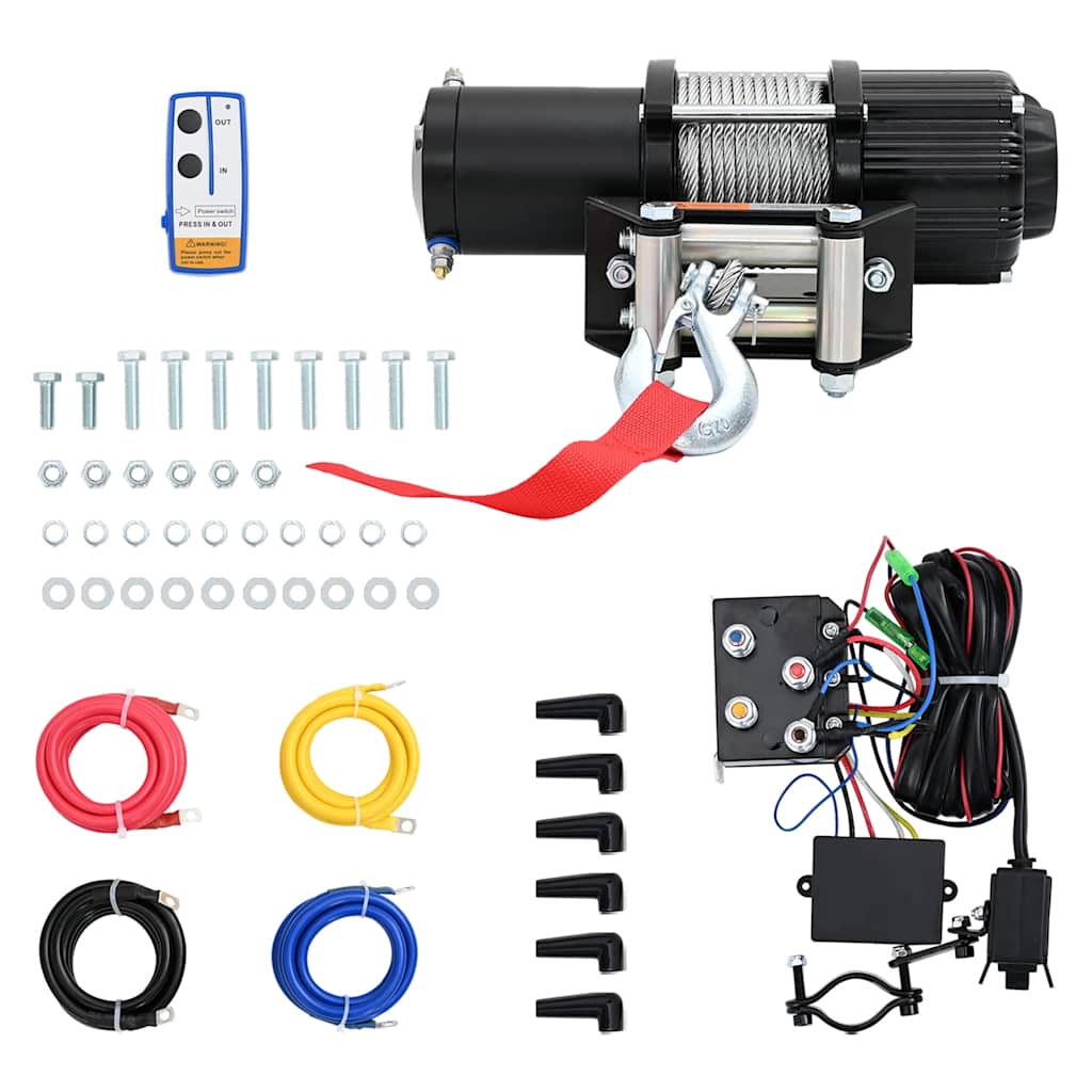Electric Winch 12V 4500 lbs 2040 kg with Remote Control – default