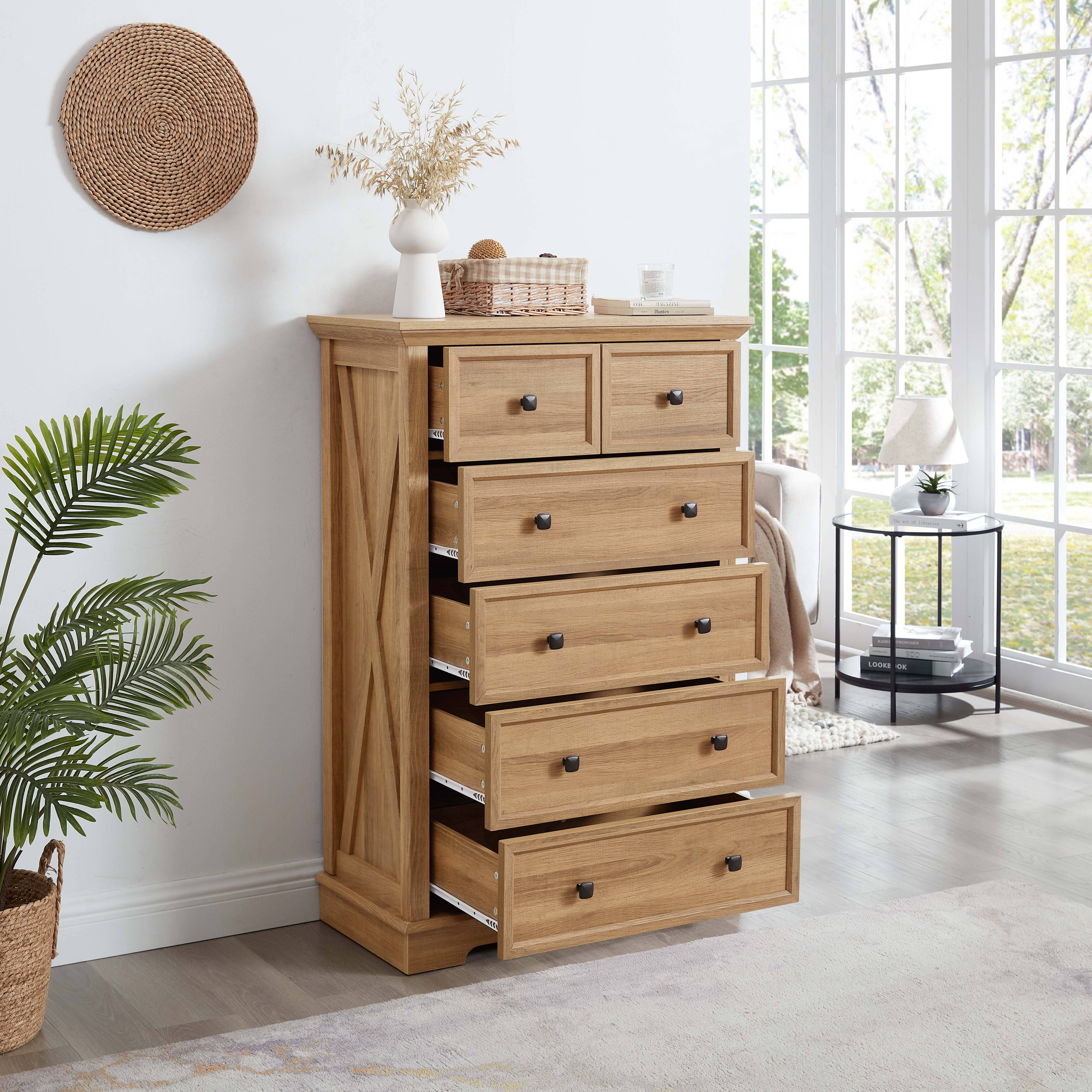 6 Drawer Dresser — 6 Drawers Cabinet Tall Chest of Drawers — photo 5