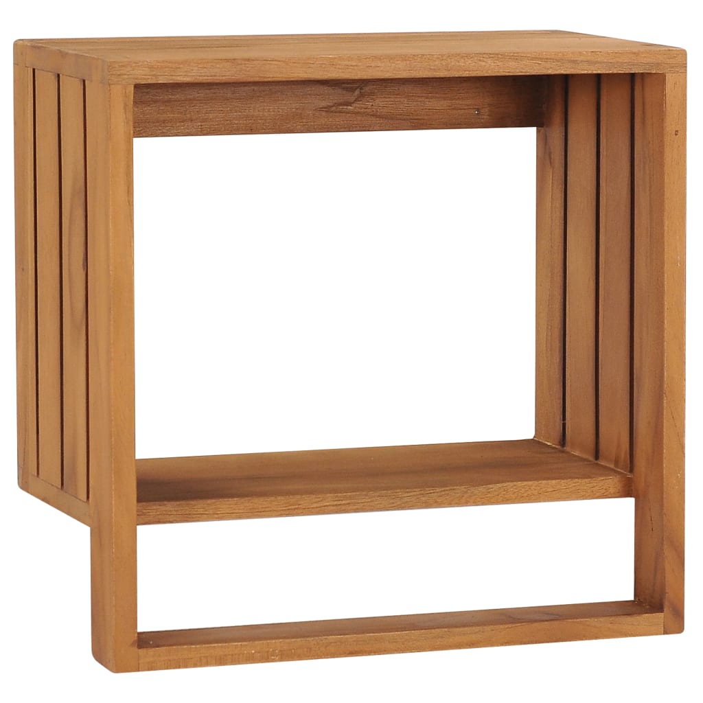 wall-mounted towel rack, 35×20×35 cm, solid teak wood