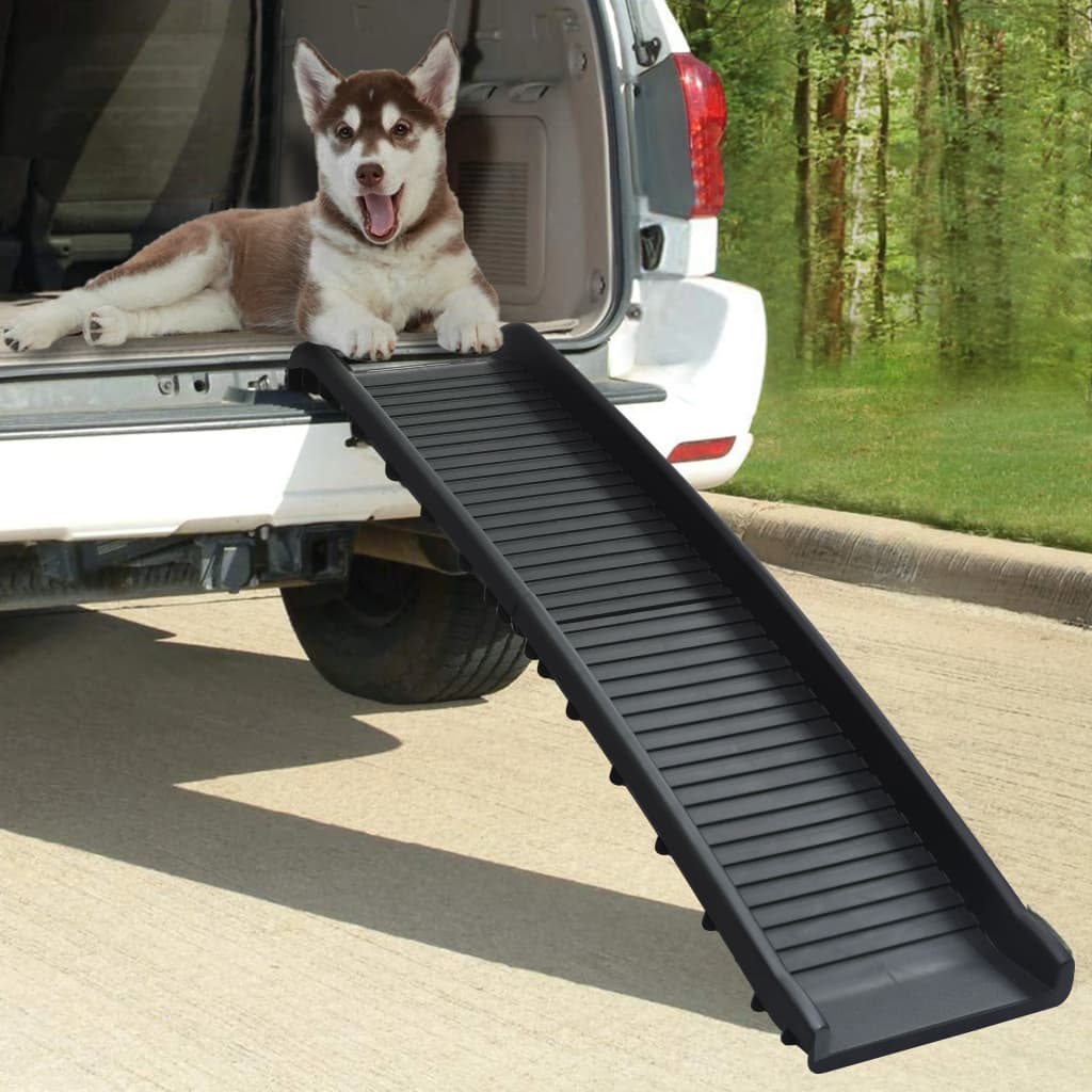 Foldable Dog Ramp, Black, 155.5x40x15.5 cm Default - Shop at LoveMi