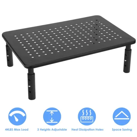 Monitor Stand Riser 3 Height Adjustable Desk Organizer With