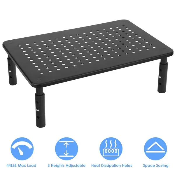 Monitor Stand Riser 3 Height Adjustable Desk Organizer With
