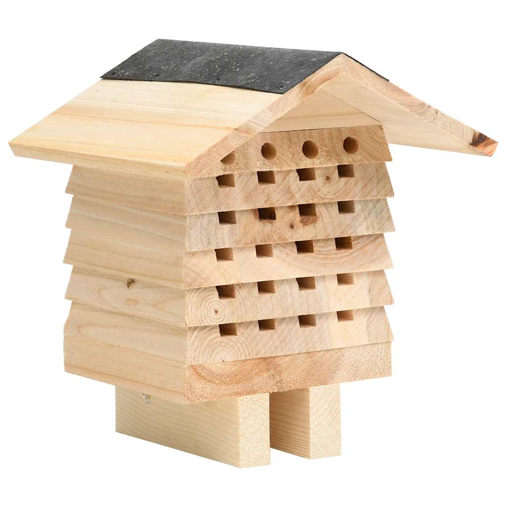 Bee Hotel Fir Solid Wood 22x20x20 cm Default - Shop at LoveMi