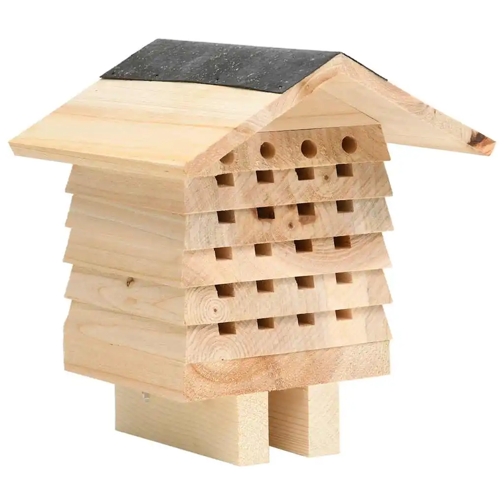 Bee Hotel Fir Solid Wood 22x20x20 cm