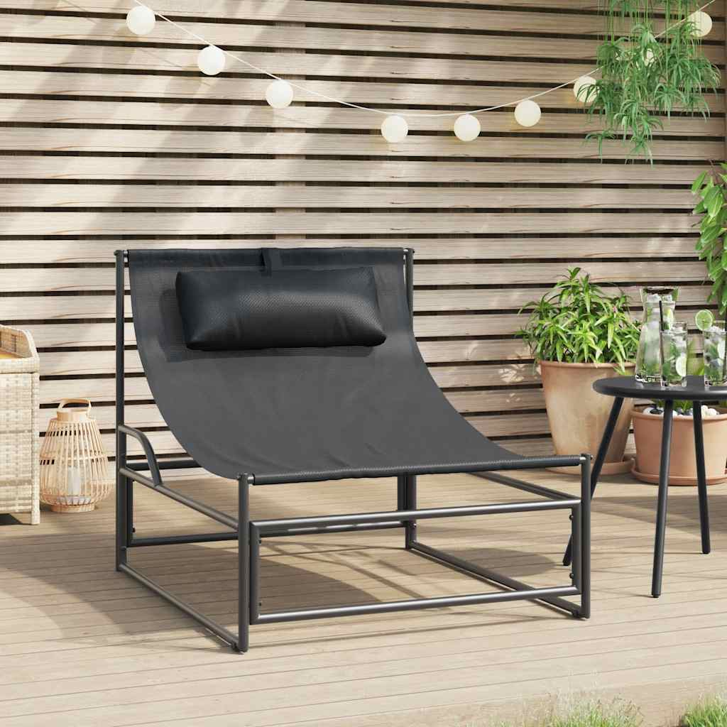Garden Lounger Anthracite 87x74x73 cm Steel and Textilene Default - Shop at LoveMi