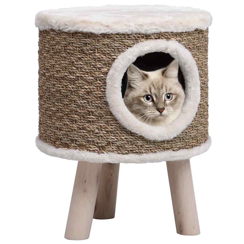 Cat Tree with Wooden Legs 41 cm Seagrass - Shop at LoveMi