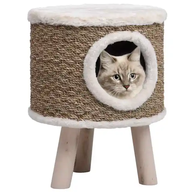 Cat Tree with Wooden Legs 41 cm Seagrass - Shop at LoveMi