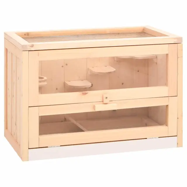 Hamster Cage 60x35.5x42 cm Solid Fir Wood - Shop at LoveMi