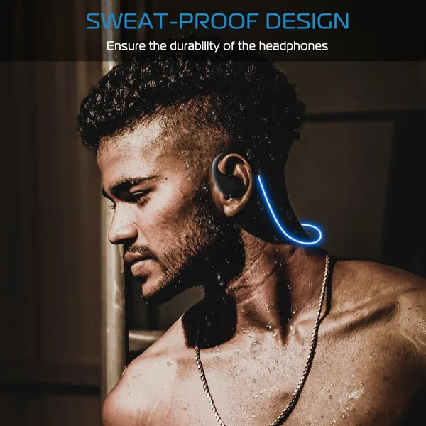 Wireless Sports Headsets Wireless V4.1 Neckband Earphones HD Stereo Sweat-proof Headphones Earbuds 4