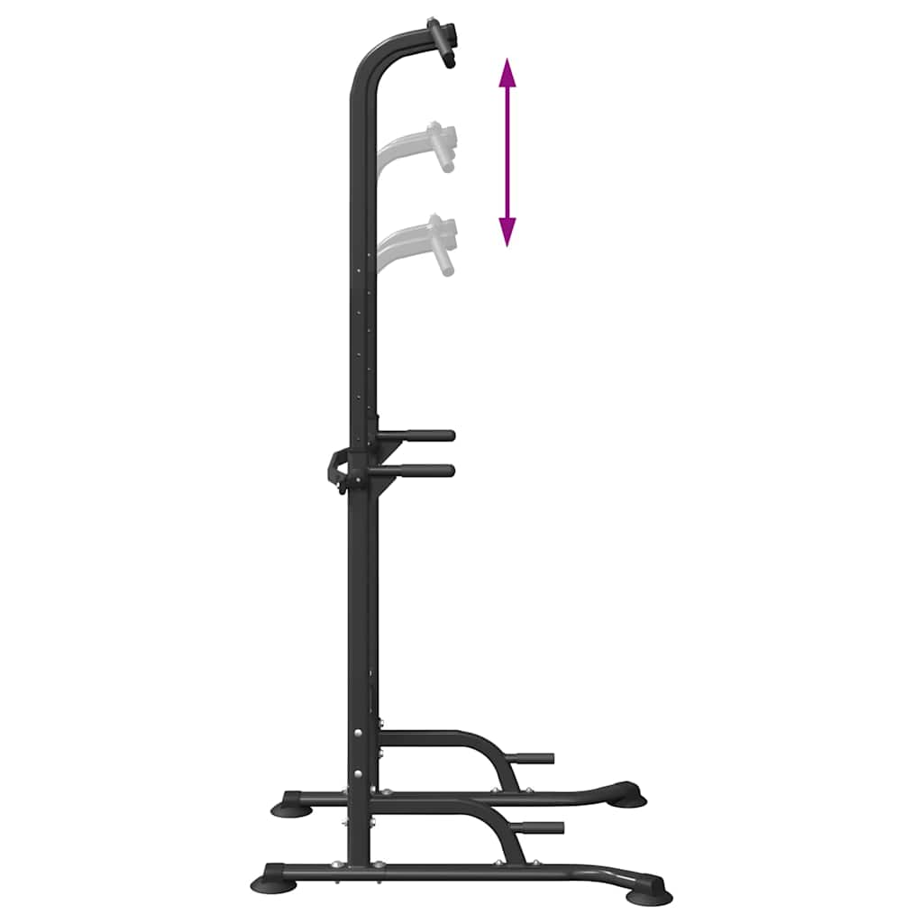 Power Tower Dip Station Black 95 x 102 x (160-210) cm