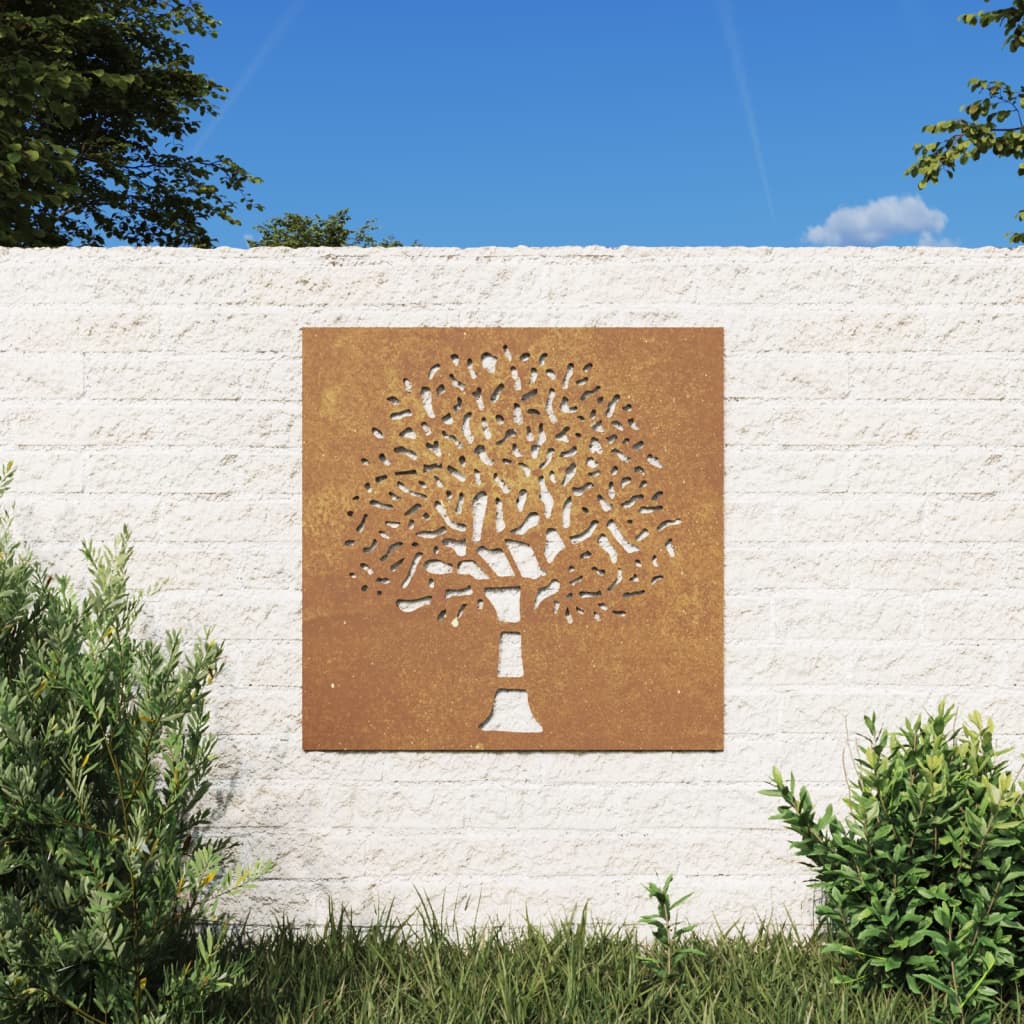 Cortenstahl Wanddekoration Baum – Bild 1