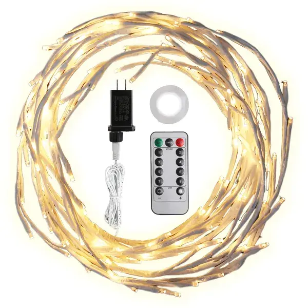 Lighted Birch Garland 7.87FT Twig Vine Lights