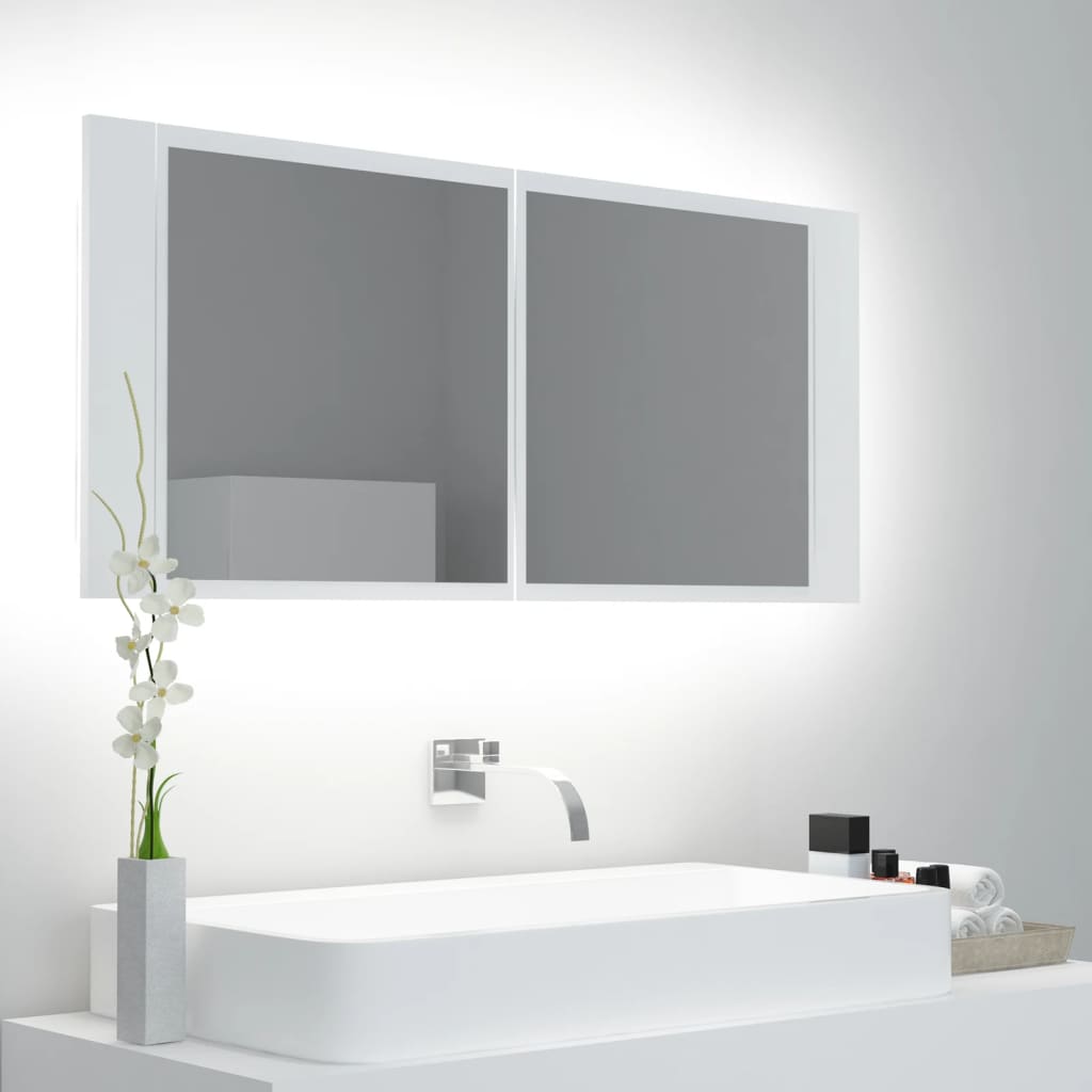   LED bathroom mirror cabinet 100x acrylic — foto 3