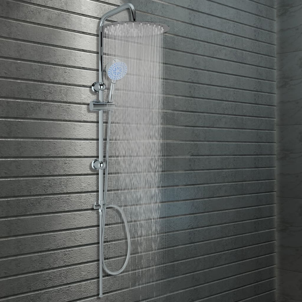   Double Head Shower Set with Hand Shower Stainless Steel