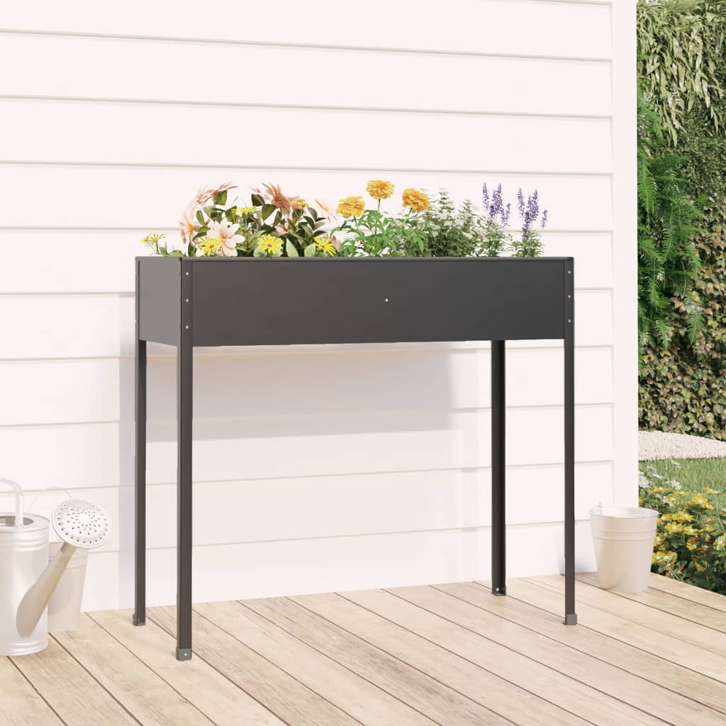   Planter Anthracite 100.5x40.5x90 cm Galvanized Steel