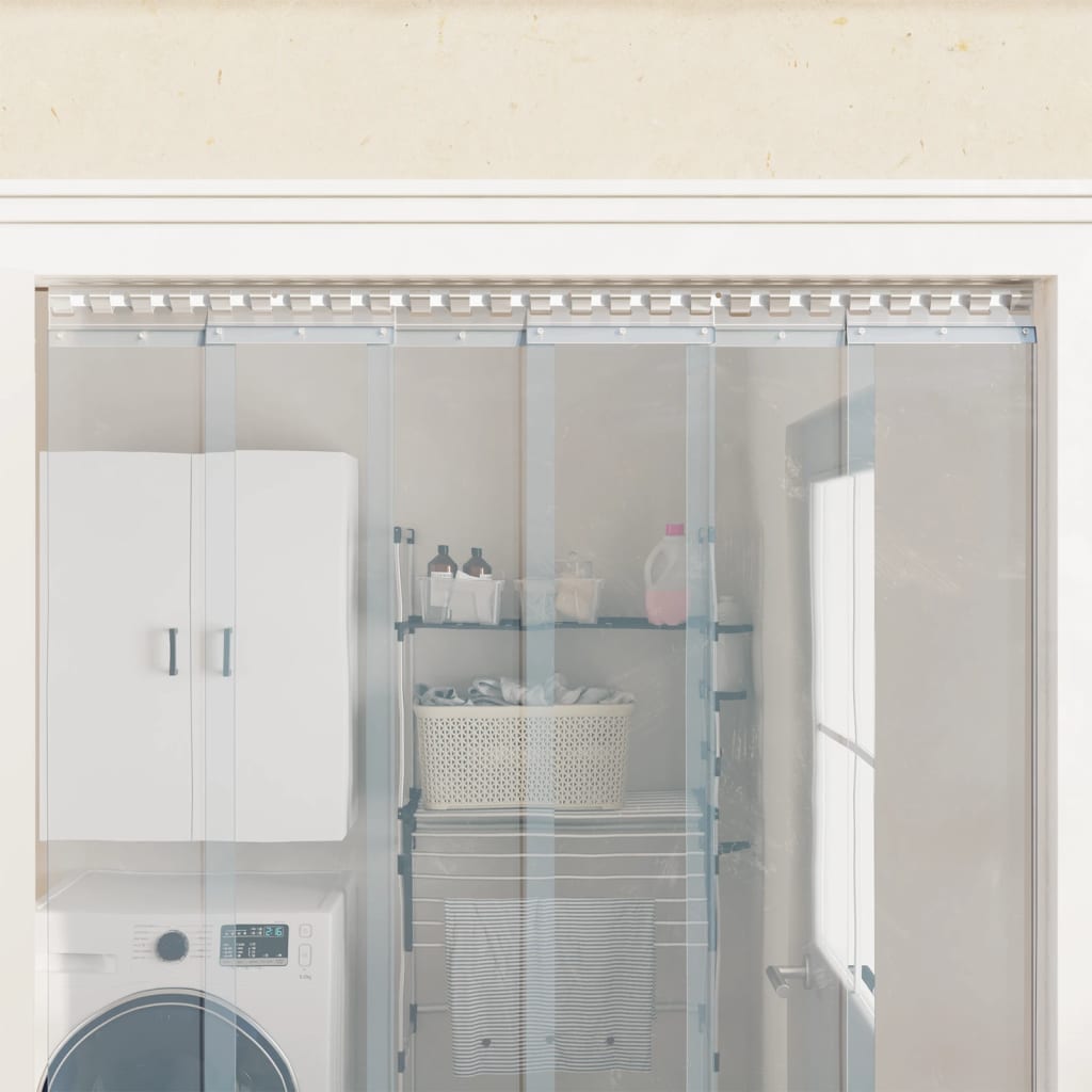   Strip Curtain Hook Rail Silver 1 m Stainless Steel