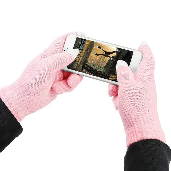 Unisex Winter Knit Gloves Touchscreen Outdoor Windproof Cycling Skiing Warm Gloves