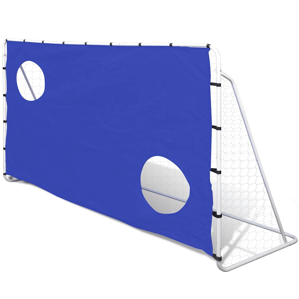 Football Goal with Target Wall 240x92x150 cm Steel High Quality