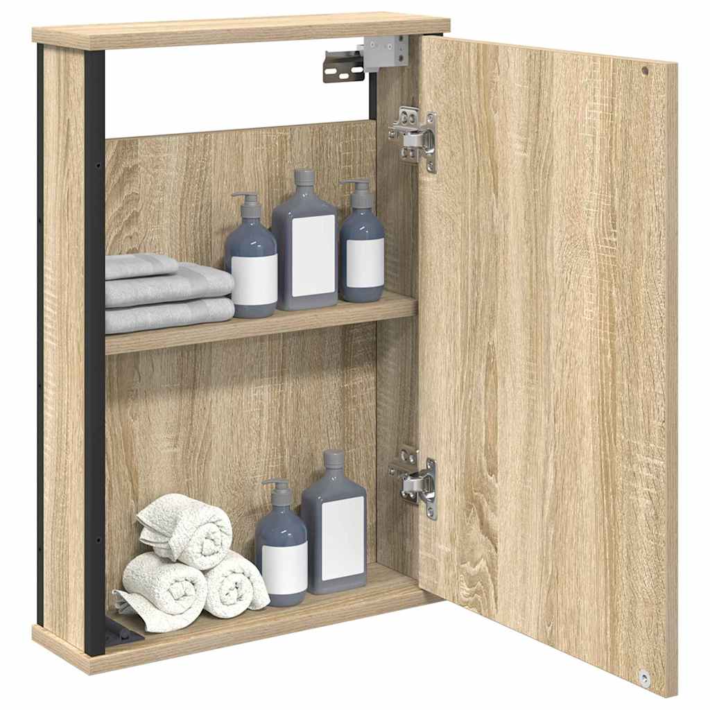   Bathroom Mirror Cabinet Brown 42 x 12 x 60 cm Wood-based material — foto 2