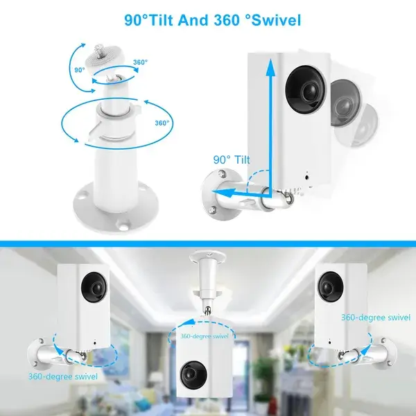 3 Packs Security Camera Wall Mount For Arlo 360 Degree Adjustable Camera Holder Garden Patio Screw Mount