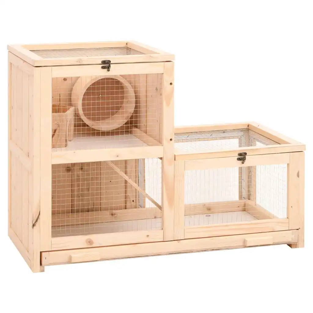Hamster Cage 81x40x60 cm Solid Fir Wood