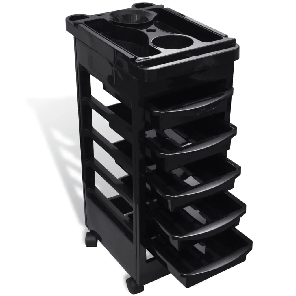 Hairdressing Trolley, Plastic with Wheels